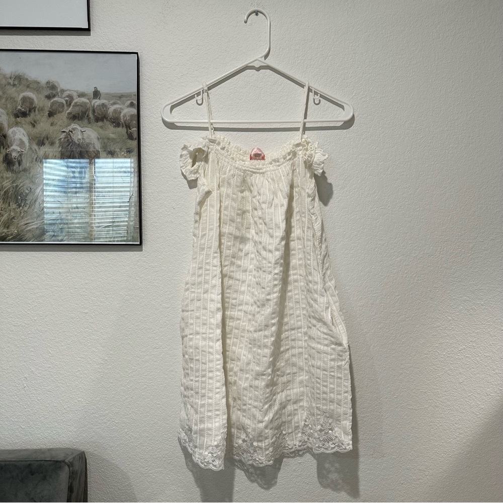 Victoria's Secret White Mini Dress with Lace Trim